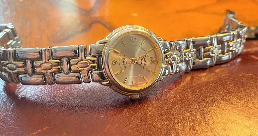 Women's Two Tone Cynthia Powers Watch, Gold Tone Face, WR to 3ATM